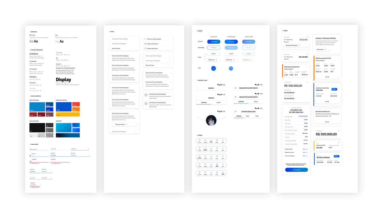 Telas da plataforma